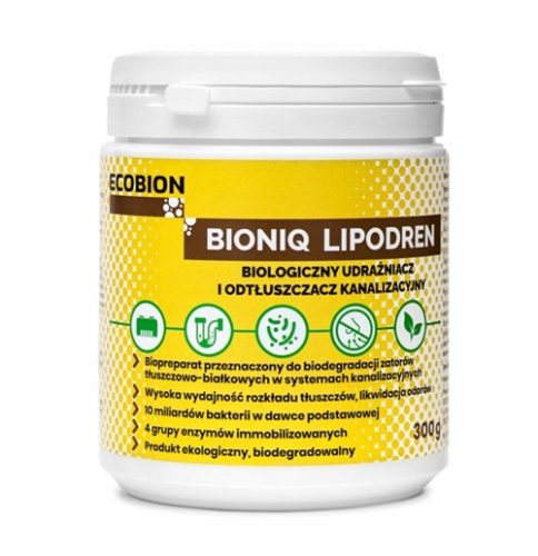 BioniQ LipoDren granule za čišćenje odvoda, ekološki pripravak, 1 l, 0,3 kg