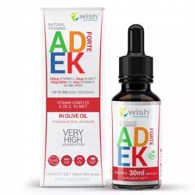   Naturalni Vitamin ADEK Forte u Kapima - 30ml, Vitamini bez GMO
