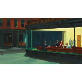   Reprodukcija Edward Hopper Noćni Ptice 100x55 Slika na platnu