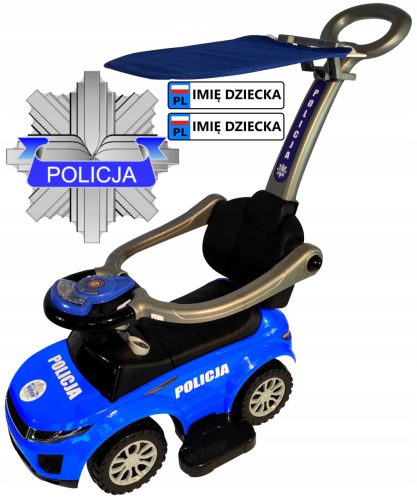  Hodalica za vožnju, guralica, automobil 4 u 1 s nadstrešnicom TAB