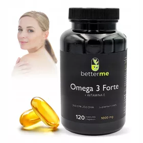   BetterMeOmega 3 Forte 1000mg - Kapsule s Omega 3 i Vitaminom E, 120 komada
