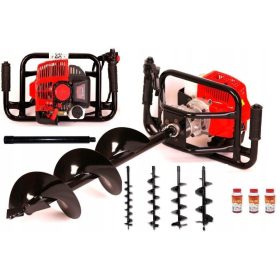  Benzinska pužna bušilica 7KM + 4 bušilice + 50CM