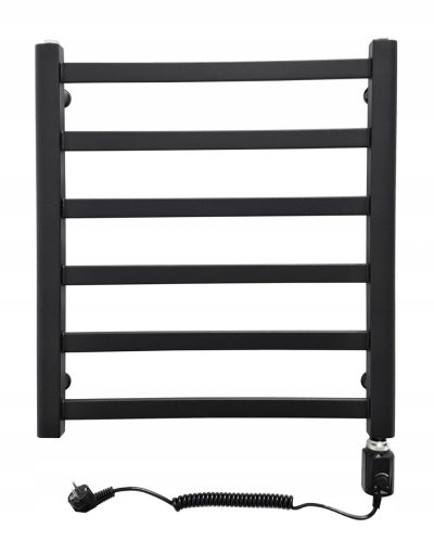 Električni kupaonski radijator LUGO 300 W Crni 550 x 610 mm