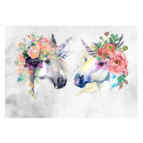 Zidna slika S KONJIMA WHITE HORSES Cvijeće 416x254