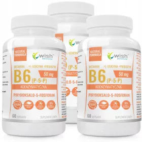  Witamina B6 (P-5-P) 50mg + L-leucyna + Prebiotik - VEGEWISH Dodatak Prehrani