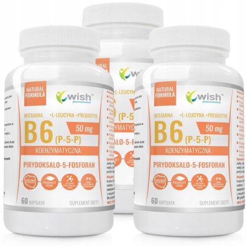 Witamina B6 (P-5-P) 50mg + L-leucyna + Prebiotik - VEGEWISH Dodatak Prehrani