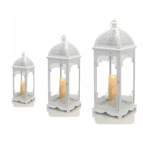 Ukrasna lampiona set od metala i stakla, visine 73 cm