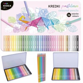 Kidea set olovaka i bojica s 36 boja u metalnoj kutiji