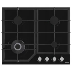   Gorenje GTW641KB plinska ploča za kuhanje 60 cm plamenik za wok od lijevanog željeza od crnog stakla