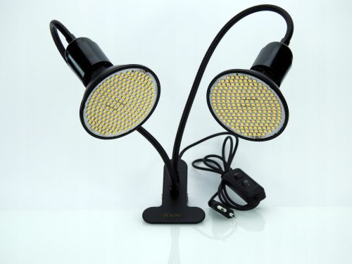 Grow lampa za biljke - SET ŽARULJA 2X 20W FULL SPECTRUM BLACK TRIPOD