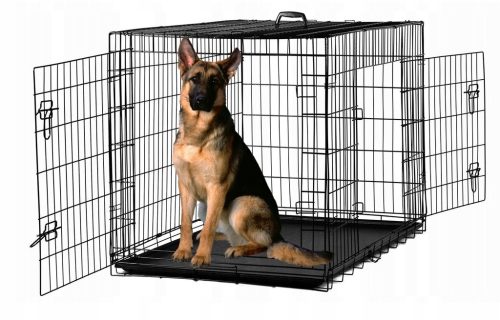 VELIKA METALNA OBORA ZA KAVEZ ZA PSE 121x76x82 XXXL
