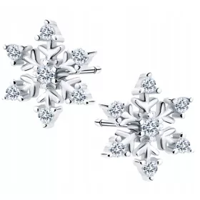 NAUŠNICE S PAHULJICAMA OD 925 SREBRA, RODIJERANE