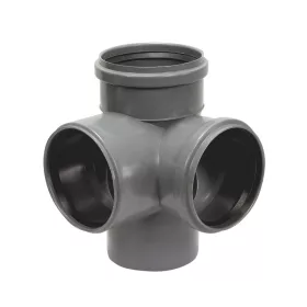   Kanalizacijski četverokutni kutni spojni komad lijevo/desno PP PCV 110/90°