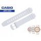 Pasek za Casio LRW-250 LRW-250H, Bijeli Błyszcząći 12 mm