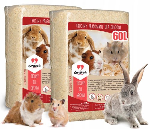 Florazoo Trociny za glodavce - 2x60L
