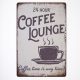 Tablica za vješanje s natpisom COFFE LOUNGE