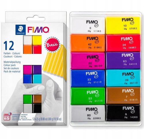 FIMO SOFT modelina set 12 x 25g Osnovna masa