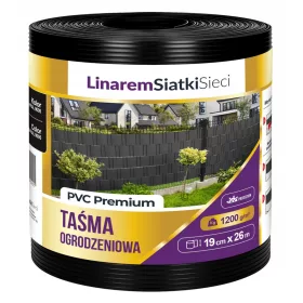   Linarem SiatkiSieci traka za mačevanje 1200 g 19 cm x 26 m crna