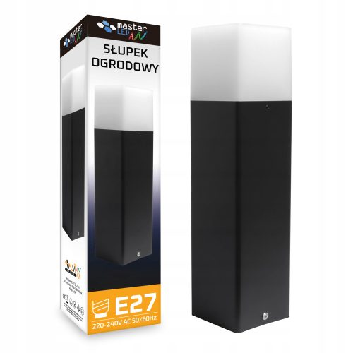 Vrtni stup s integriranim LED izvorom Masterled, crne boje, visok 32 cm