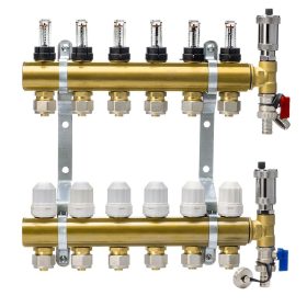 Razdjelnik podnog grijanja za pod s 6 krugova