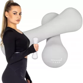  Springos obložene/gumirane fiksne bučice 2x 2,5 kg