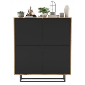  Loft TV komoda, Loft Wotan grafitni MAT ormarić, 113 cm