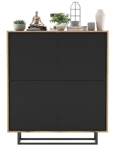  Loft TV komoda, Loft Wotan grafitni MAT ormarić, 113 cm