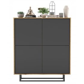    Industrial Loft RTV Komoda s ladicama Wotan graphite MAT 113