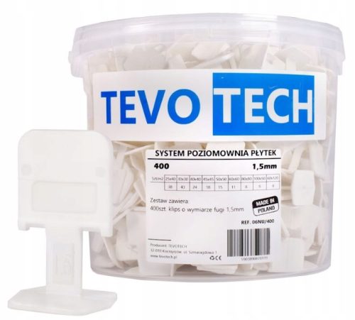 TEVOTECH stezaljke/kopče za izravnavanje pločica 400 kom.