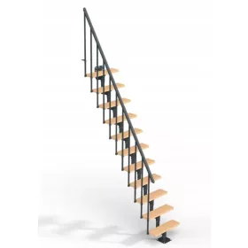 SCHODY MODUŁOWE DALLAS 300 CM ANTRACIT BUKVA