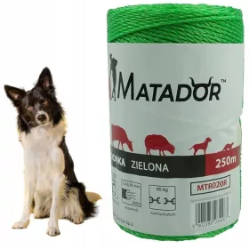 Električna pletena pastirska vrv za pse Matador, 250 metara