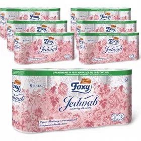   Papirnati toaletni proizvod Foxy Jedwab za osjetljivu kožu (56 rola) x 7 pakiranja