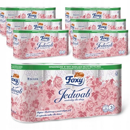 Papirnati toaletni proizvod Foxy Jedwab za osjetljivu kožu (56 rola) x 7 pakiranja