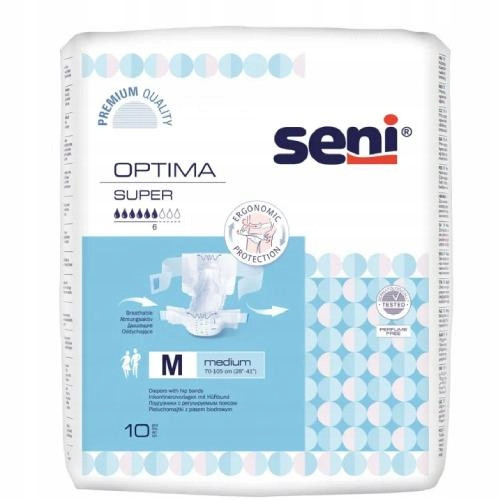 Seni Optima Super Pelene sa podesivim pojasom za kukove - Srednje, 10 kom