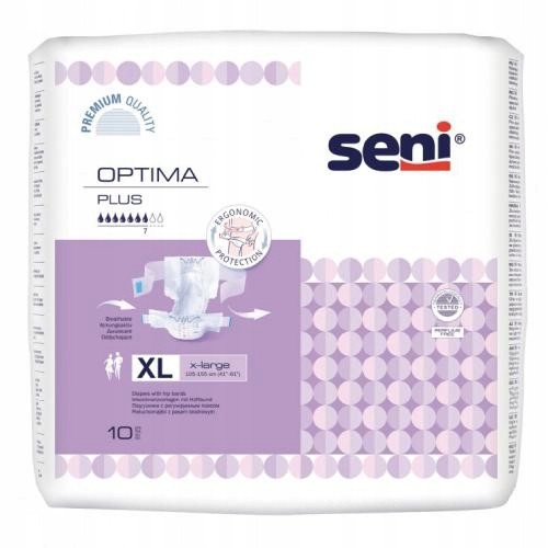 Pelene Seni Optima Plus XL s pojasom oko struka, 10 komada