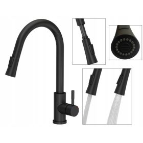 Podna kuhinjska slavina Quadron Julia, crna