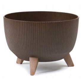    Lamela saksija 33 cm x 33 x 18,5 cm promjer 33,2 cm plastične nijanse smeđe i bež boje