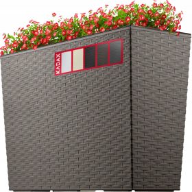    Saksija za cvijeće kadax 56 cm x 19 x 36 cm plastična, nijanse smeđe i bež