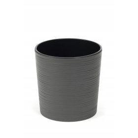    Lamela saksija 25 cm x 25 x 25,5 cm promjer 25 cm plastične nijanse sive i srebrne