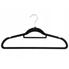   Gockowiak crna plastična viseća vješalica "Maxi" za garderobu - Set od 100 komada