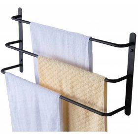 Hrvatsko ime: Trostruki držač za ručnike od metala, crni