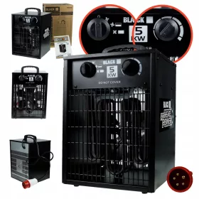 Električni grijač zraka Black 400V 5kW odvlaživač