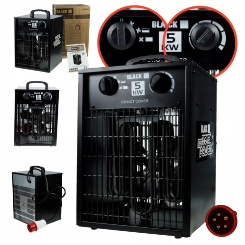 Električni grijač zraka Black 400V 5kW odvlaživač