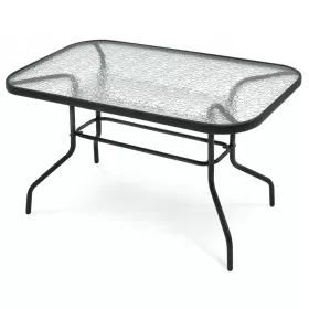   Balkonski i terasasti stol od Mat-Company - Metalni pravokutni stol dimenzija 120 x 70 x 70 cm, boje crne, idealan je za uređenje vašeg balkona ili terase. Ovaj moderni stol izrađen je od izdržljivog 