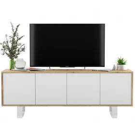 Industrijski TV ormar i komoda Loft Wotan Mat Bijela
