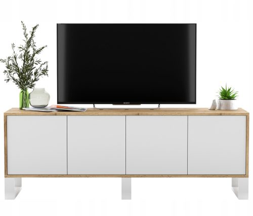 Moderni TV ormarić, komoda, Loft Wotan, Bijeli Mat