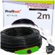 Grijaći kabel sa termostatom za cijevni oluk 2M 32W | 230V