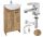 4U1 SET KUPAONSKI ORMARIĆ SA UMIVAONIKOM HRAST 45 CM MJEŠALICA + SIFON
