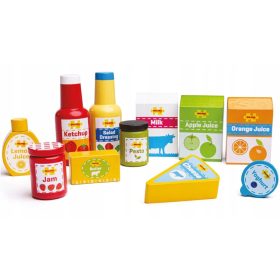 Dječji drveni set delicija za igru u kuhinji - 11 elemenata