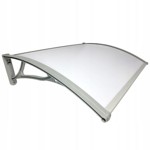 Nadstrešnica za vrata Aluminijum-polikarbonat 100x74 cm Mliječno opalno